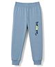 Doreme Sinker Knit Full Length Lounge  Pants With Believe Yourself Text Print - Light Blue