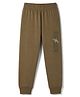 Doreme Sinker Knit Full Length Lounge  Pants With Text Print - Khaki