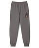 Doreme Sinker Knit Full Length Lounge  Pants With Unbeaten Text Print -Grey