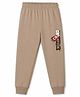 Doreme Sinker Knit Full Length Lounge Pants With Champion Text Print - Biege
