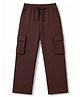 Doreme Sinker Knit Full Length Solid Lounge Pant With Cargo Pockets - Brown