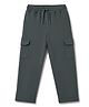Doreme Sinker Knit Full Length Solid Lounge Pant With Cargo Pockets - Grey