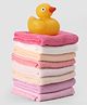 Ben Benny Terry Knit Hand & Face Towels With Rubber Duck Pack of 8 L 23.5 x B 23.5 cm - Multicolor