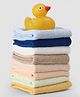 Ben Benny Terry Knit Hand & Face Towels With Rubber Duck Pack of 8 L 23.5 x B 23.5 cm - Multicolor