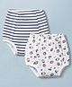 Ben Benny Interlock Knit Mid Thigh Trainers Padded Pants With Stripe & Nautical Print Pack of 2 - White & Grey