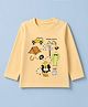 Doodle Poodle 100% Cotton Knit T-Shirt with Full Sleeves and Safari Print - Light Peach