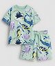 Googo Gaaga 100% Cotton Knit Half Sleeves Sea Life Printed Tee & Shorts - Green