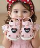 Yellow Bee Disney Featuring Minnie Mouse Applique Detailed Buckle Closure Sandals - Pink