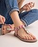 Freeplay Stone Embellished Sandals - Pink