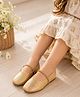 Freeplay Stones Embellished Shimmer Detailed Mary Jane Ballerinas - Black
