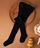 Kicks & Crawl Cotton Knit Solid  Stockings - Black