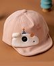 Kicks & Crawl Animal Embroidered Ears Applique Detailed Cap - Pink - Circumference - 48 Cm