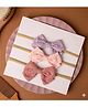 Kicks & Crawl Set Of 3 Bow Applique Detailed Headbands - Multi Colour