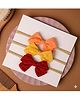 Kicks & Crawl Set Of 3 Bow Applique Detailed Headbands - Multi Colour