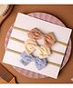 Kicks & Crawl Set Of 3 Bow Applique Detailed Headbands - Multi Colour