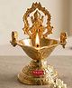 HAZEL Brass Laxmi Diya for Pooja | Decorative Oil Lamp for Temple, Diwali, Home Decor & Festive Use