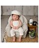 Babymoon Set of 2 Cotton Gentleman Baby French Cap & Pant Baby Photography Props Costume | 0-3 Months | White