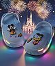 Yellow Bee Disney Featuring Mickey & Pluto Applique Detailed Led Clogs - Light Blue