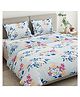 Haus & Kinder 100% Combed Cotton 186 TC King Flat Bedsheet Floral Tapestry