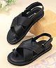 Cute Walk by Babyhug Velcro Closure Mojaris Ethnic footwear - Black