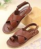 Cute Walk by Babyhug Velcro Closure Mojaris Ethnic footwear - Tan