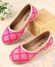 Cute Walk by Babyhug Slip On Ethnic Printed Mojaris - Dark Pink