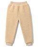 Babyhug Fur Knit Full Length Solid Fleece and Woollen Bottomwear - Beige