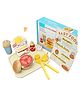 YAMAMA Wooden My little Hamburger Set Toys for Kids, Interactive Early Learning Educational Kids Toys, Montessori Sensory Educational Role & Pretend Play Foods Toys - Multicolor