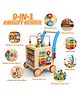 YAMAMA 6-in-1 Dinosaur Baby Activity Walker, Interactive Early Learning Educational Kids Toys, Montessori Baby Walker Educational Role Play Toys for Kids - Multicolor