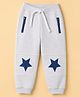 Babyhug Cotton Jersey Knit Full Length Lounge Pants With Star Applique - Grey