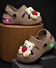 NEW STEPS Bunny Applique Detailed Slingback LED Clogs - Brown