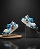 FEETWELL SHOES Colour Blocked Perforated Slingback Clogs - Blue