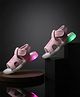 FEETWELL SHOES Heart Applique Detailed Velcro Closure LED Sandals - Pink