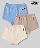 Babyoye Disney 100% Cotton Single Jersey Knit Briefs With Mickey And Friends Graphic Pack Of 3 - Sky Blue Beige & Brown