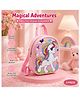 Puchku Unicorn Design Free Size Fashion Backpack - Baby Pink