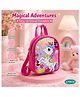 Puchku Unicorn Design Free Size Fashion Backpack - Dark Pink