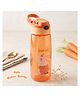 Puchku Kids School Water Bottle 550 ml perfect for bags- Pack of 1, Orange