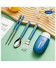Puchku Travel Friendly Cuterlery Set with Box - Blue