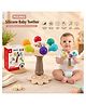 Puchku Manual rotate Teether Rattle Bright Colors & Sounds|Promotes Motor Skills & Sensory Development| (Pack of 1, Brown)