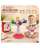 Puchku Manual rotate Teether Rattle Bright Colors & Sounds|Promotes Motor Skills & Sensory Development| (Pack of 1, Purple)