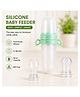 Puchku First Feed Food Feeder with for 4M+ Baby, Premium Soft Silicone Food Grade BPA Free for Cereals, Infant, Kids (Green)