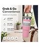 Puchku 890ml Stainless Steel Tumbler Hot and Cold with Handle and Lid 2 Straw - Pink