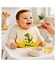 Puchku Silicone Bib for Baby Food Feeding BPA Free, Baby Apron Adjustable Straps, Built-in Food Pocket Mess Free, Waterproof, Washable & Reusable Ideal for Babies 6 to 36 Months - Yellow
