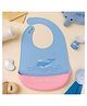 Puchku Silicone Bib for Baby Food Feeding BPA Free, Baby Apron Adjustable Straps, Built-in Food Pocket Mess Free, Waterproof, Washable & Reusable Ideal for Babies 6 to 36 Months - Blue