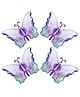 Puchku Purple Butterfly Foil Balloons (Set of 4)  Elegant Butterfly-Shaped Helium Balloons for Birthday, Baby Shower, Garden & Theme Parties