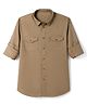 Junior Killer Cotton Woven Full Sleeves Solid Shirt - Brown