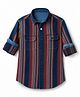 Junior Killer Cotton Woven Full Sleeves Shirt with Striped Print - Brown
