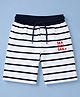 Junior Killer Woven Striped Shorts With Text Print - White