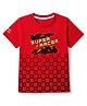 Junior Killer Cotton Lycra Knit Half Sleeves T-Shirt with Super Racer Print - Red