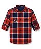 Junior Killer Cotton Woven Full Sleeves Checks Shirt with Patch Print - Red